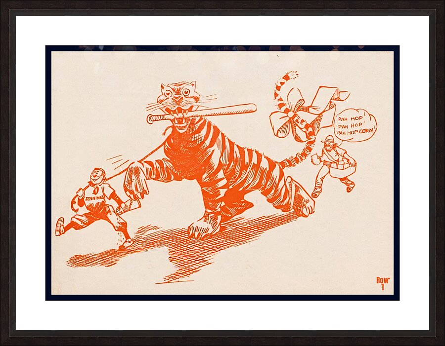 Early 1900s Detroit Tiger Being Led by Manager Jennings Picture Frame print