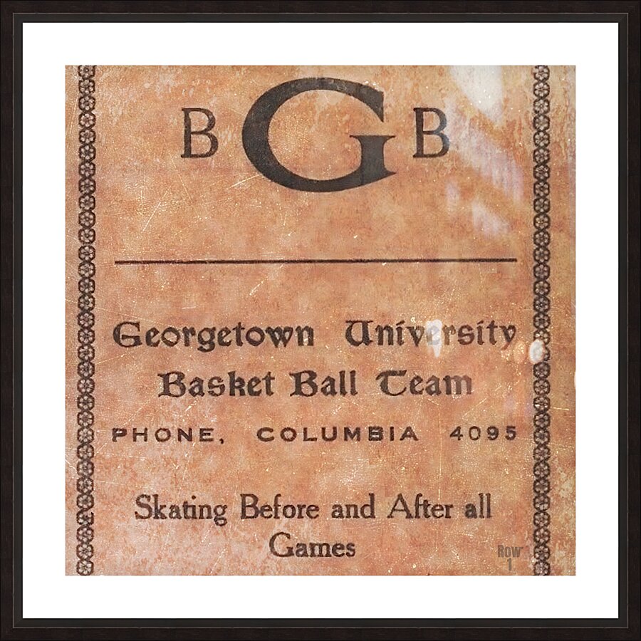 Vintage Georgetown Hoyas Basketball Art Picture Frame print
