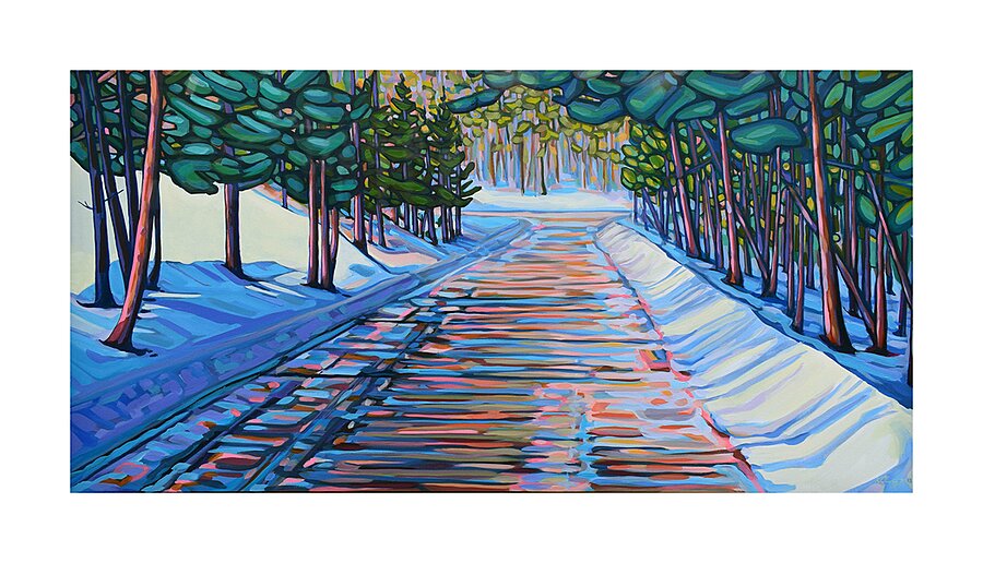 Dappled Road  Framed Print Print
