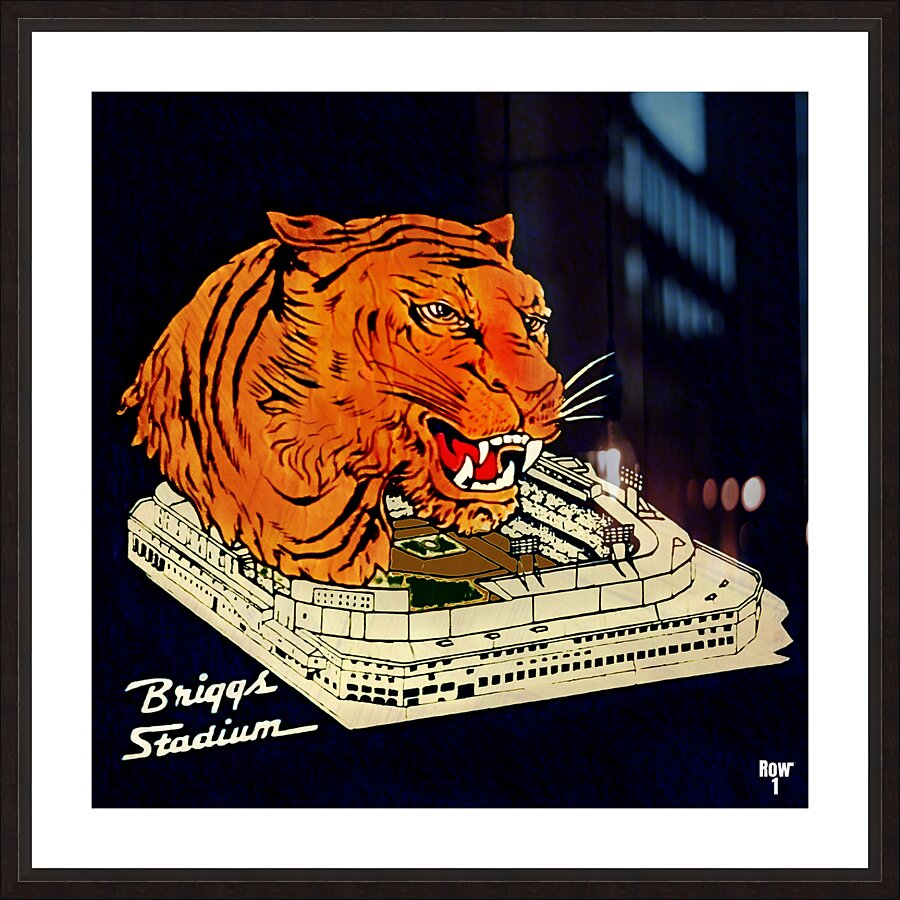 Briggs Stadium Detroit Tiger Art Picture Frame print