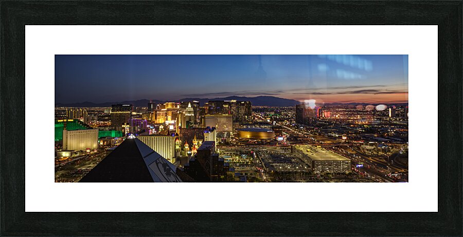 Las Vegas UKnighted - Art For Walls with Las Vegas Skyline With Strip View Picture Frame print