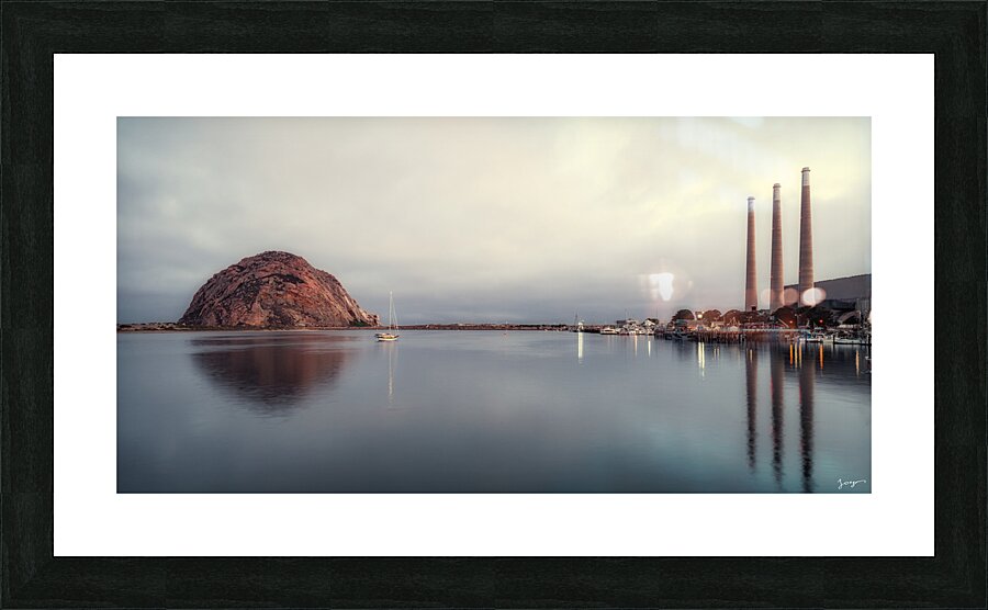 Morro Bay Art With Morro Bay Rock  Framed Print Print