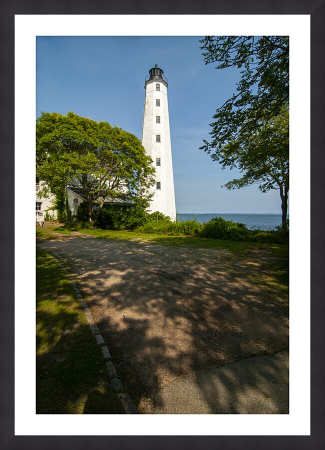 Weathered New London Harbor Lighthouse Tower in Connecticut Impression et Cadre photo