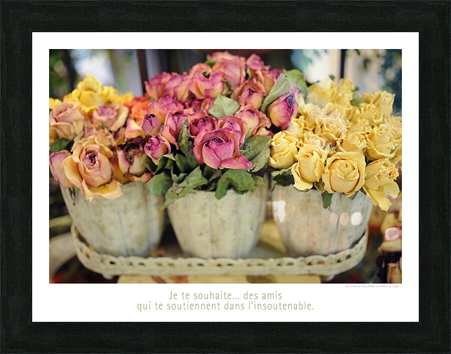 LES ROSES JAUNES Picture Frame print
