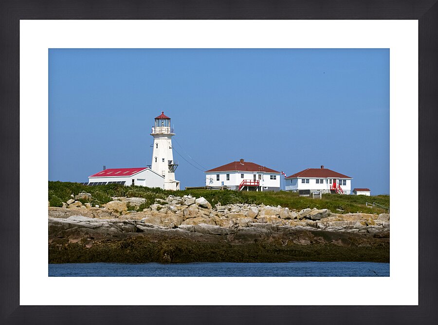 Canadian Border Lighthouse Machias Seal Island Has Two Active Keepers Buildings  Framed Print Print