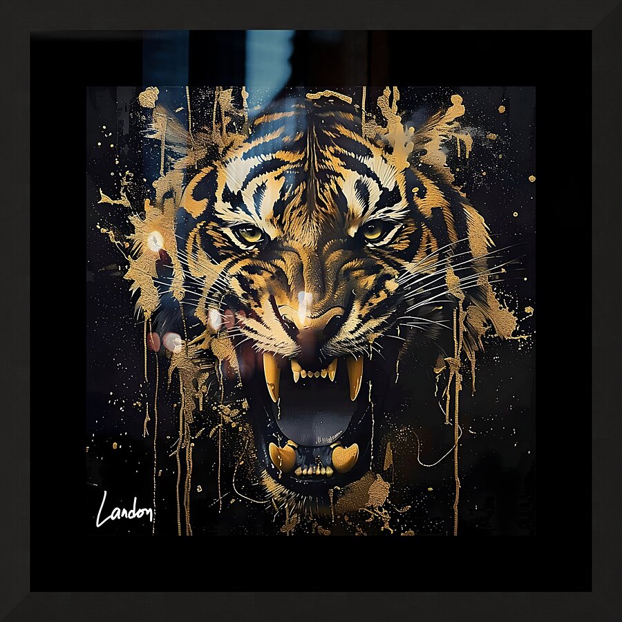 Roaring Splatter 7 Picture Frame print