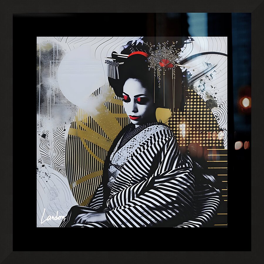 Op Art Babe 8 Picture Frame print