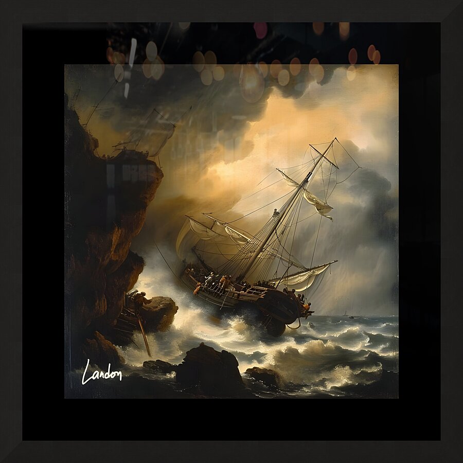 Chaos on The Water 1 Picture Frame print