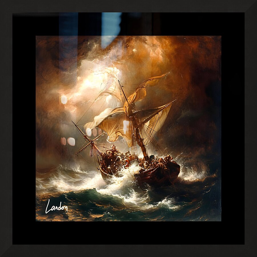 Chaos on The Water 4 Picture Frame print