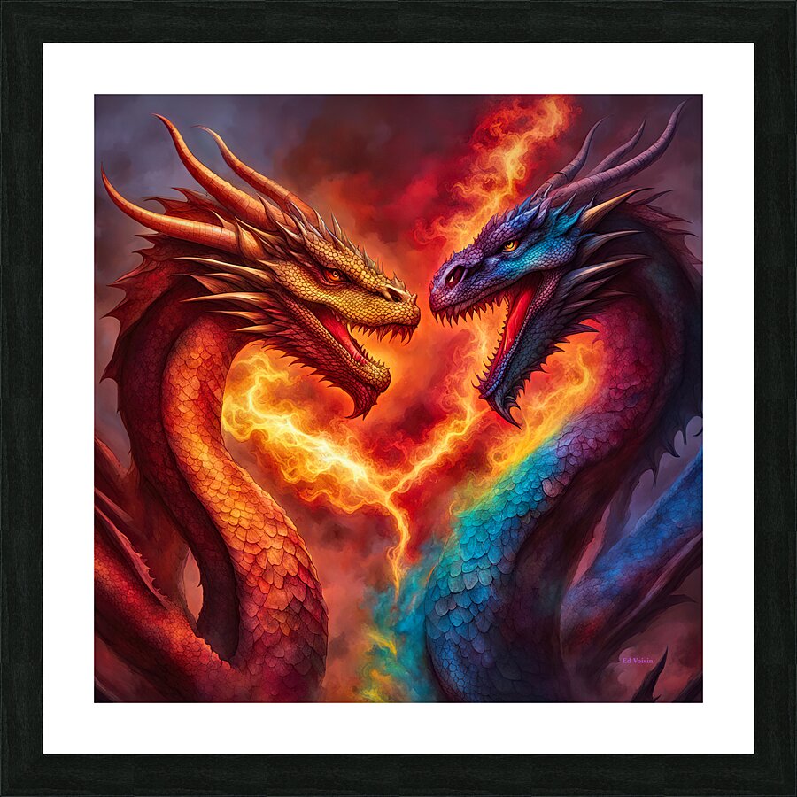 GOOD vs EVIL Picture Frame print