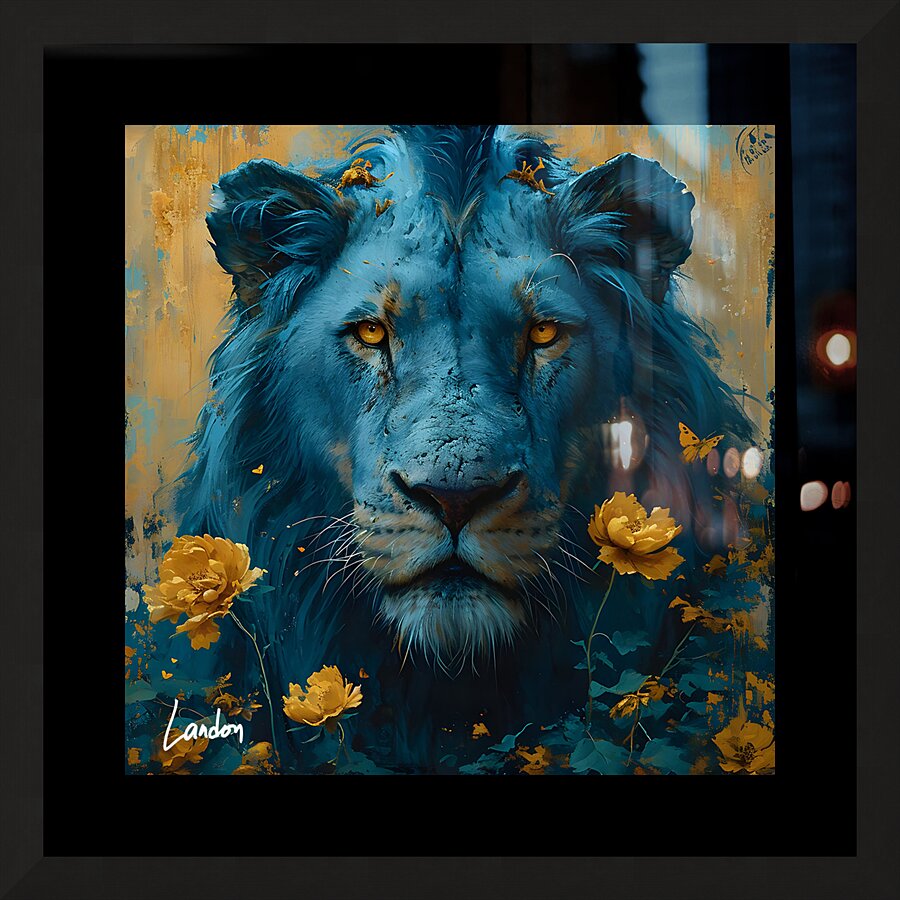 Leo the Zodiac Lion 2 Picture Frame print