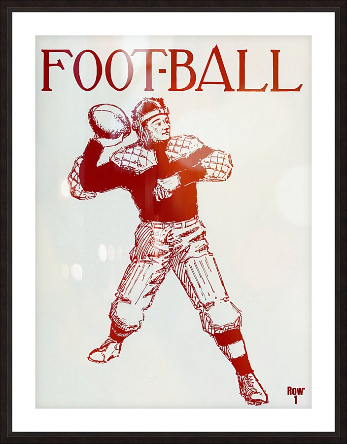 Early 1900s QB Art Picture Frame print