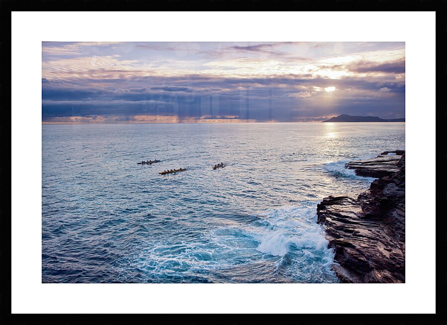 Hui Nalu Canoe Club Spitting Caves Oahu Picture Frame print