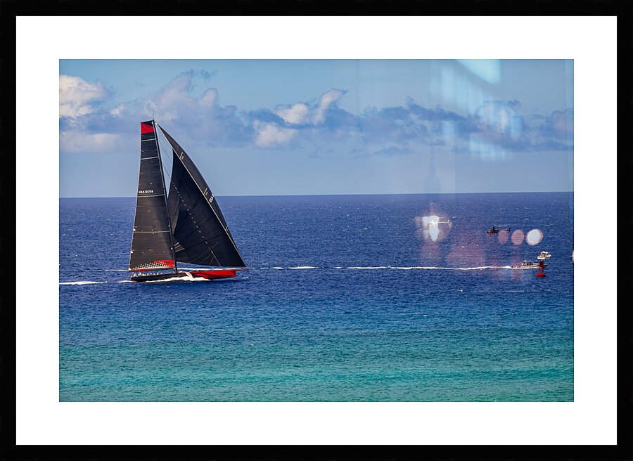 Maxi Yacht Comanche at TRANSPAC Finish Line Picture Frame print