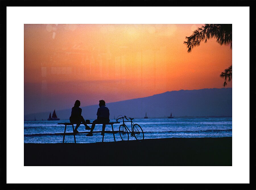 Sharing the Sunset Hawaii Picture Frame print