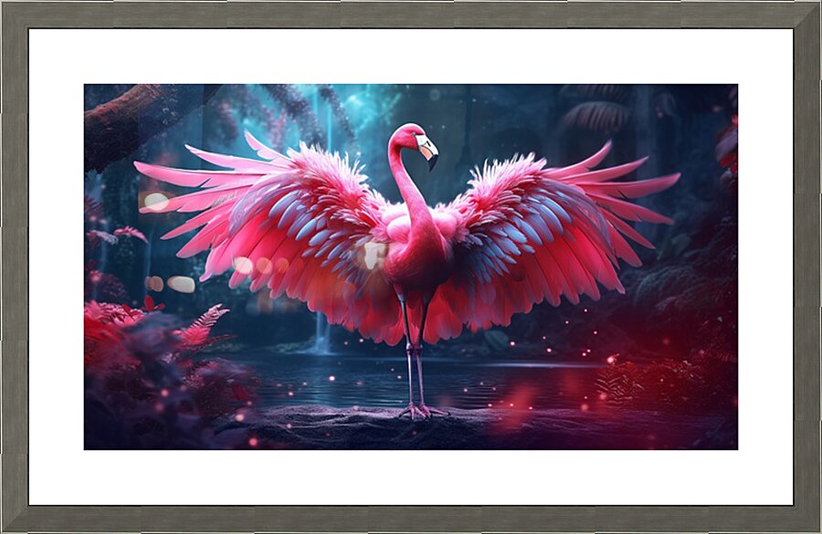 Flamingo Flair Picture Frame print
