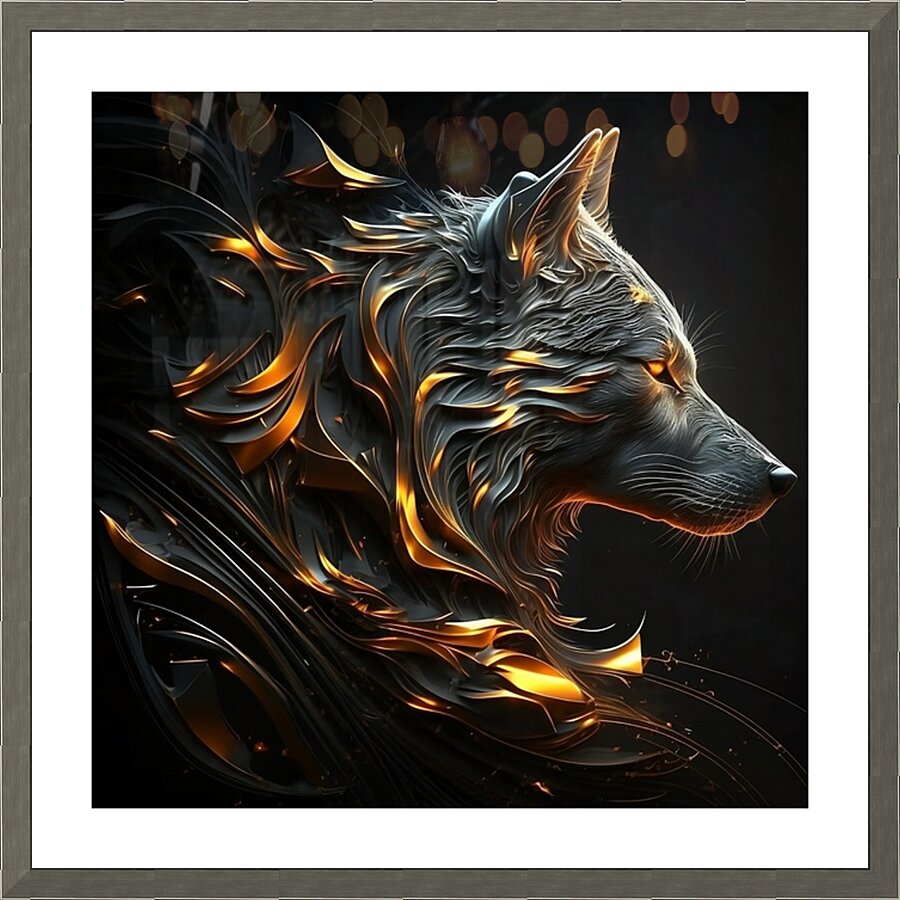 Spirit Wrapped In Gold Picture Frame print