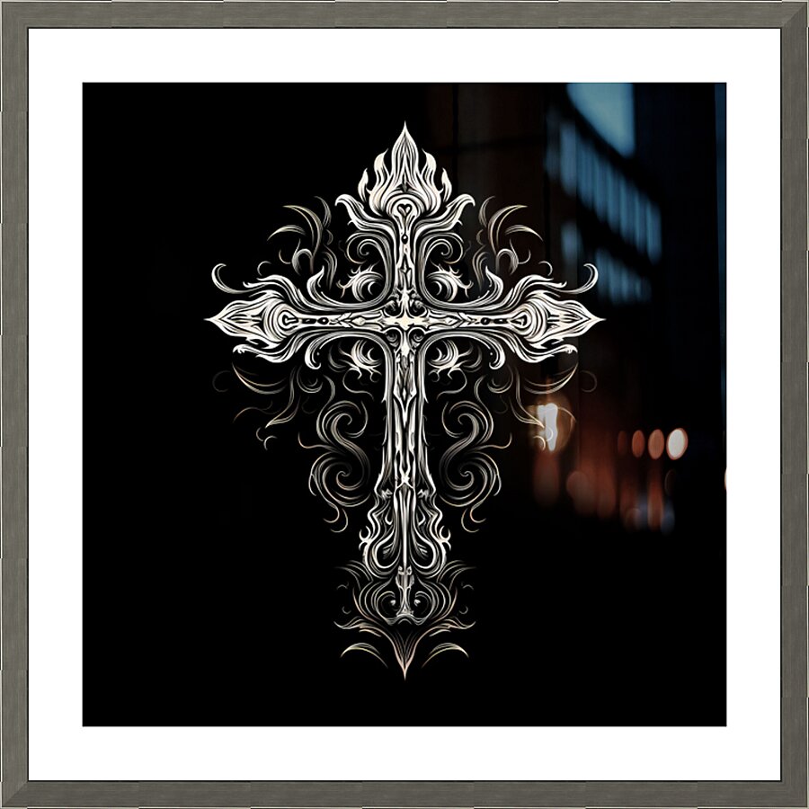 Spiritual Cross 06  Picture Frame print