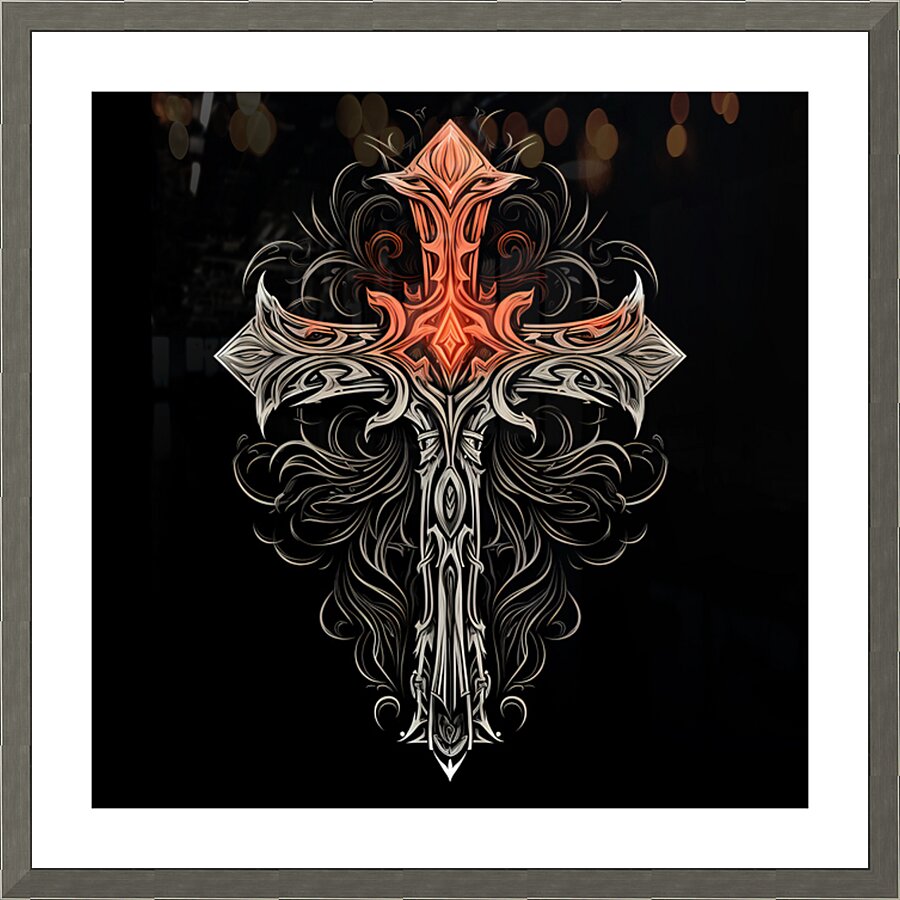 Spiritual Cross 07  Picture Frame print