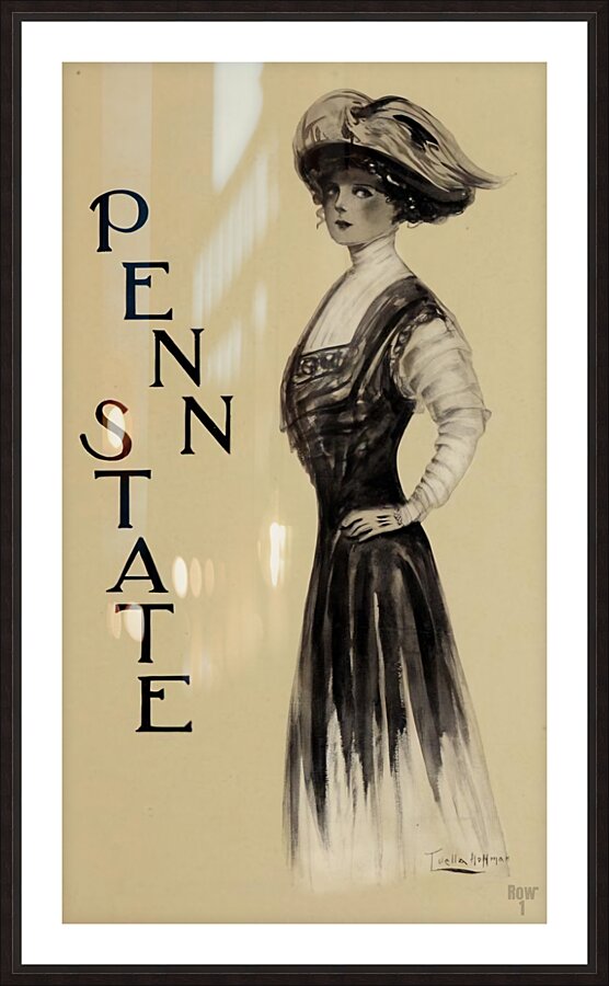 Early 1900s Penn State Coed Art Picture Frame print
