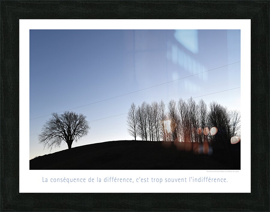 L INDIFFERENCE Picture Frame print