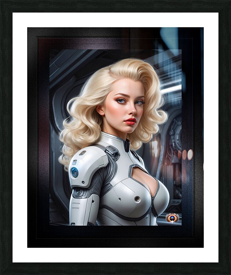 Illysia Natski Captivating AI Concept Art Illustration Portrait by Xzendor7 Picture Frame print