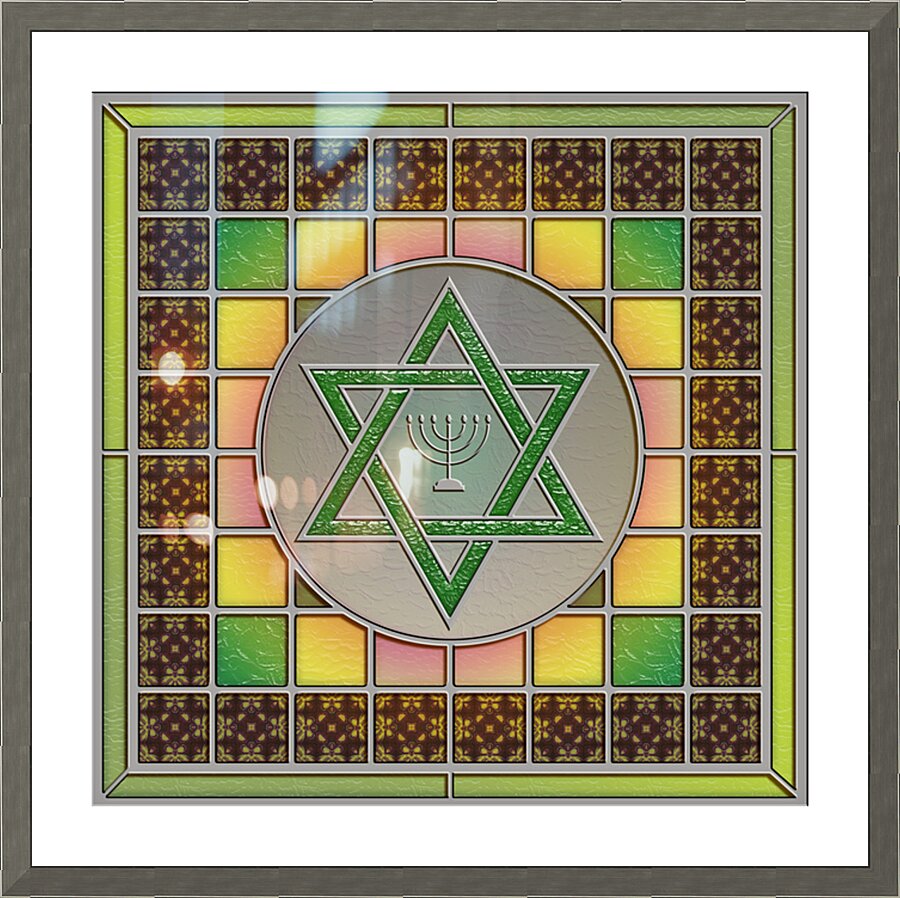 Jewish Star Picture Frame print