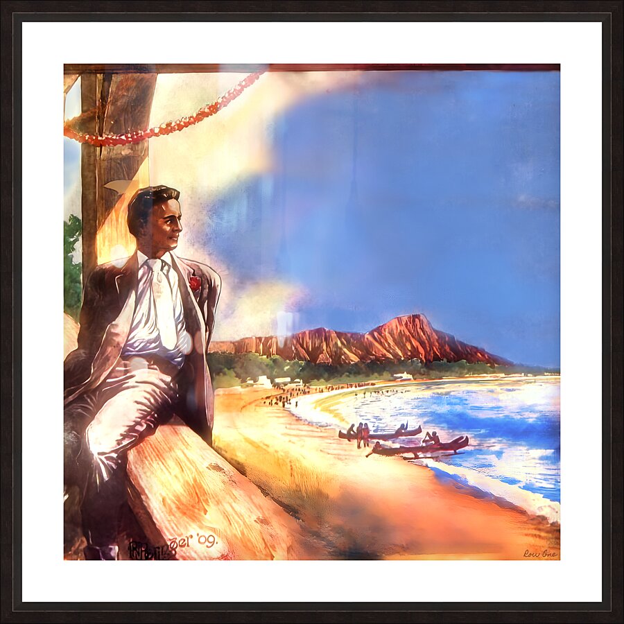 1909 California Beach Art Picture Frame print