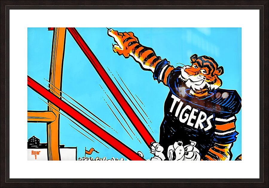 Auburn Phil Neel Georgia Cartoon Picture Frame print