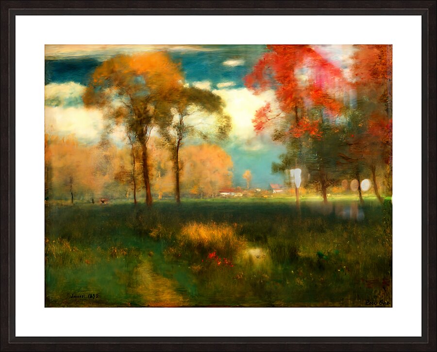 Sunny Autumn Day by George Inness Picture Frame print