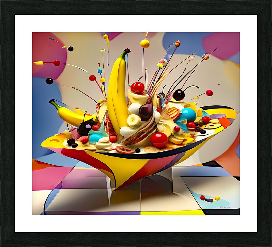 BANANA SPLIT BOAT Picture Frame print
