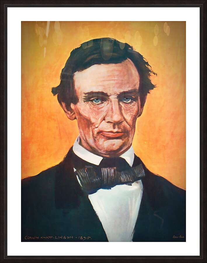 1895 abe lincoln art corwin knapp linsom Picture Frame print