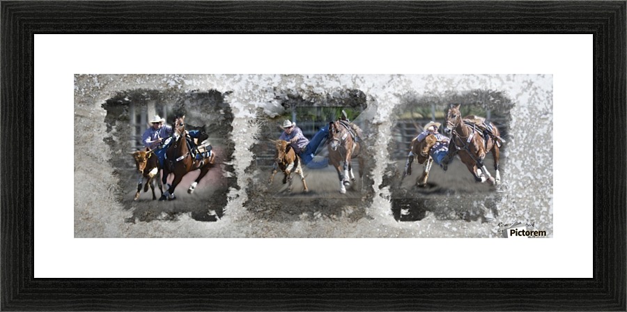 Bull Dogger Picture Frame print