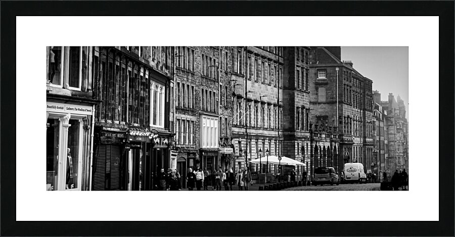 the royal mile old town edinburgh  panoramic 4664 Picture Frame print