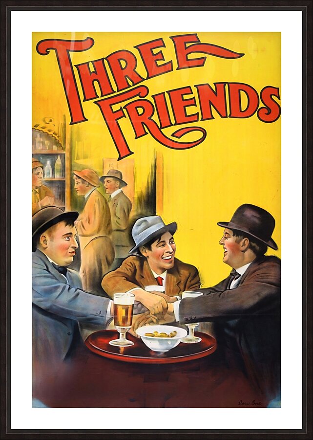 Three Friends Film Art Picture Frame print