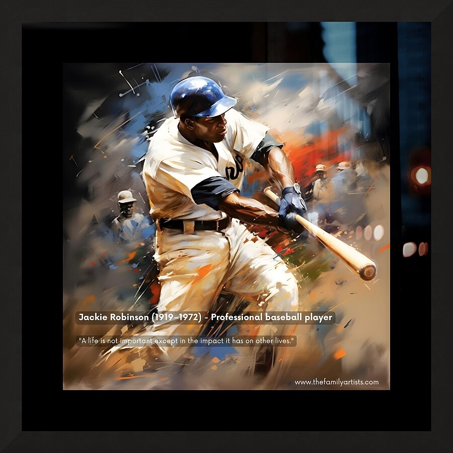 Jackie Robinson Picture Frame print
