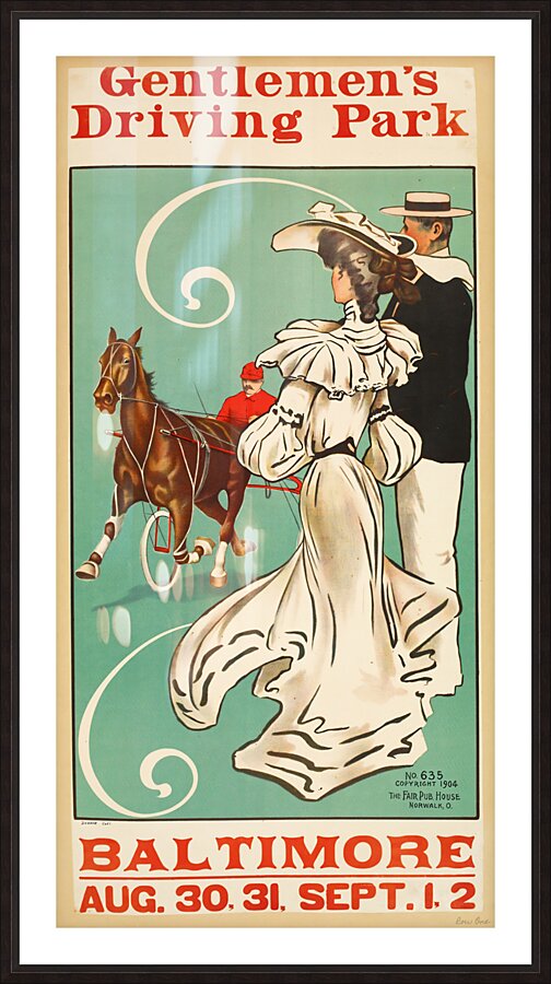 1904 baltimore gentlemens driving park Picture Frame print