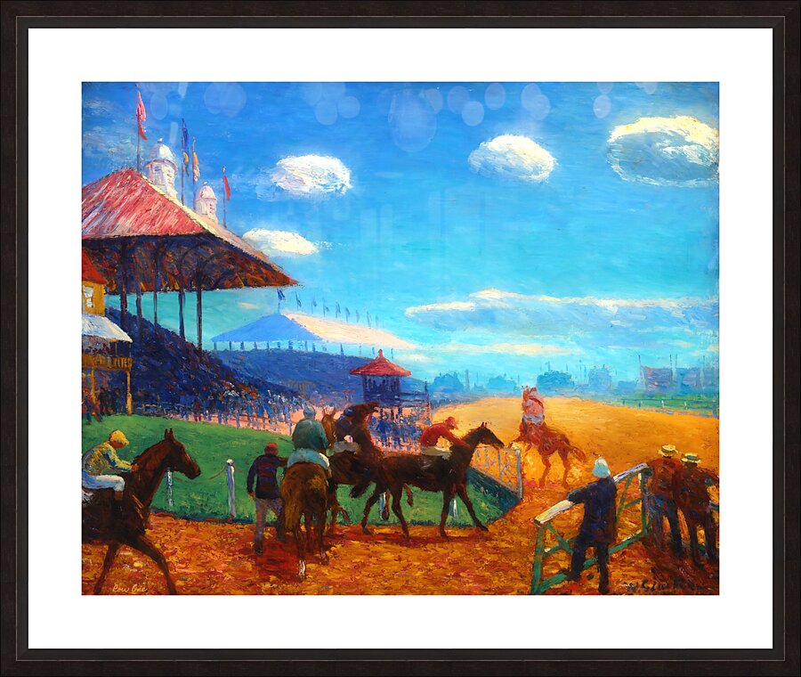 Getting Ready for the Race Picture Frame print