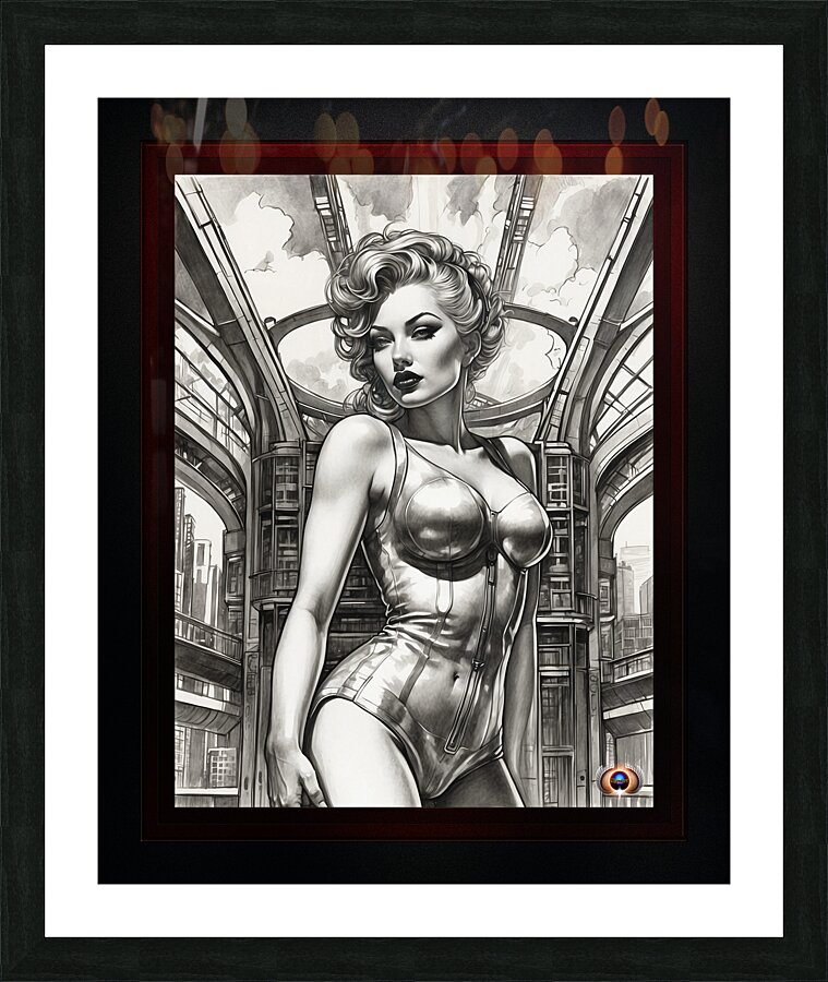 An Illustration Of A Woman With Purpose AI Concep  Framed Print Print