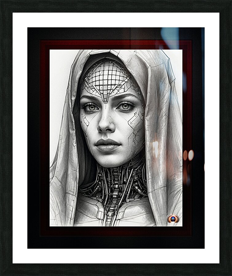 Portrait Of A Codenite Captivating AI Concept Art by Xzendor7 Picture Frame print