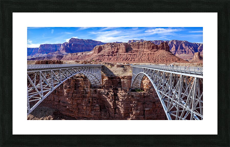 Bridging Horizons: Navajo Bridges Amidst Desert Grandiosity Picture Frame print