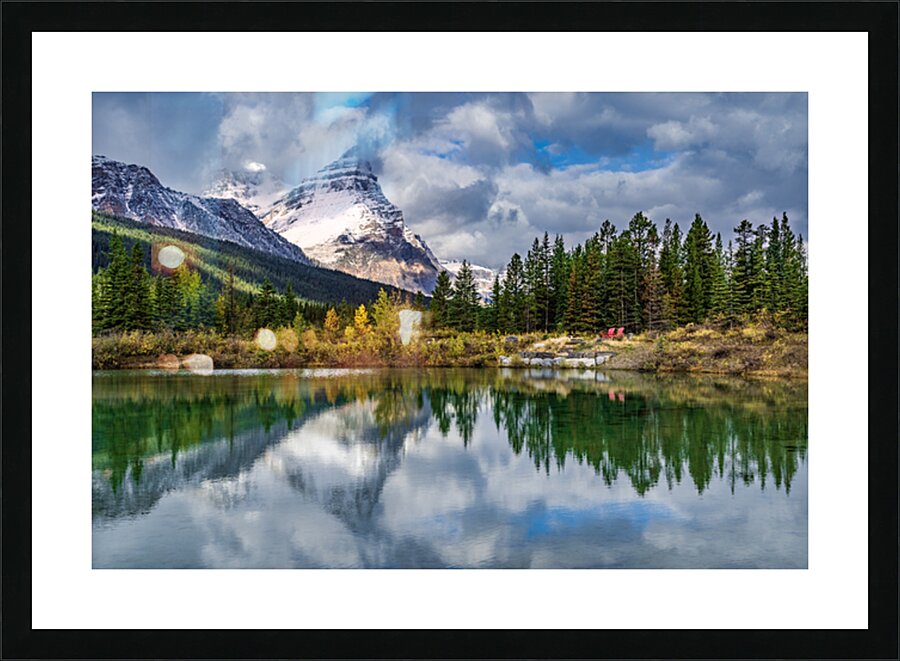 Silverhorn Creek Red Chairs Picture Frame print