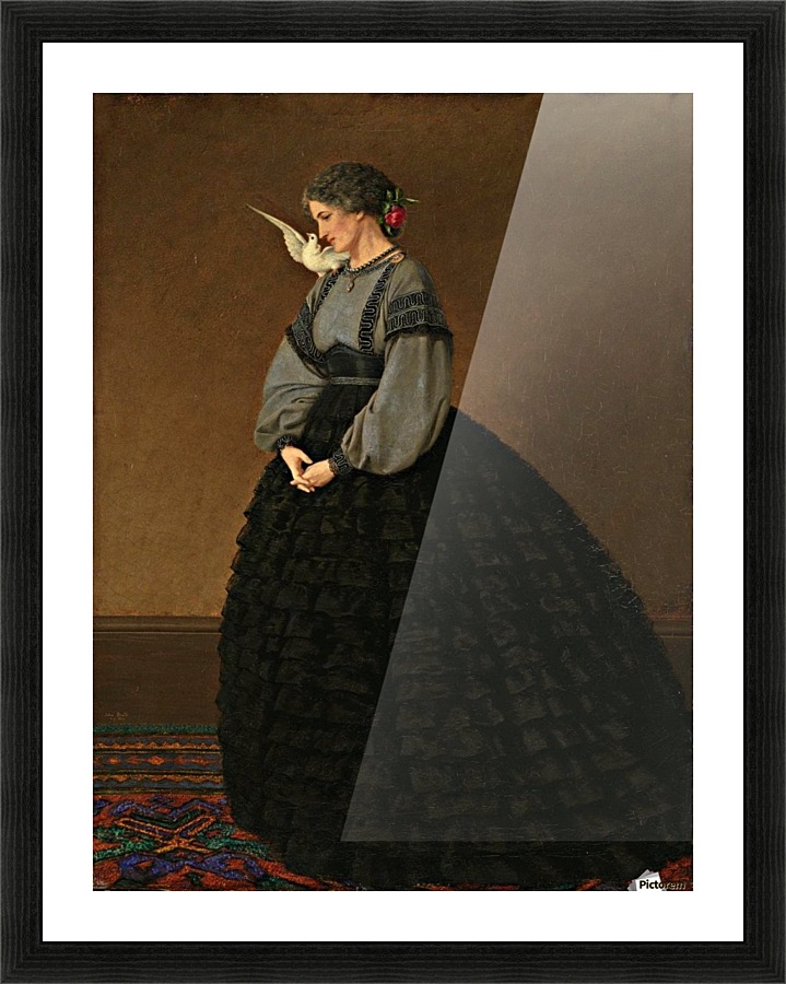 Lady with a Dove Picture Frame print