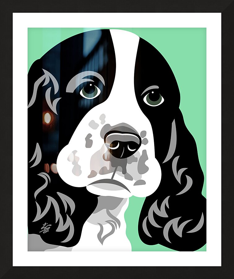 Spaniel Dog Lover Art Picture Frame print