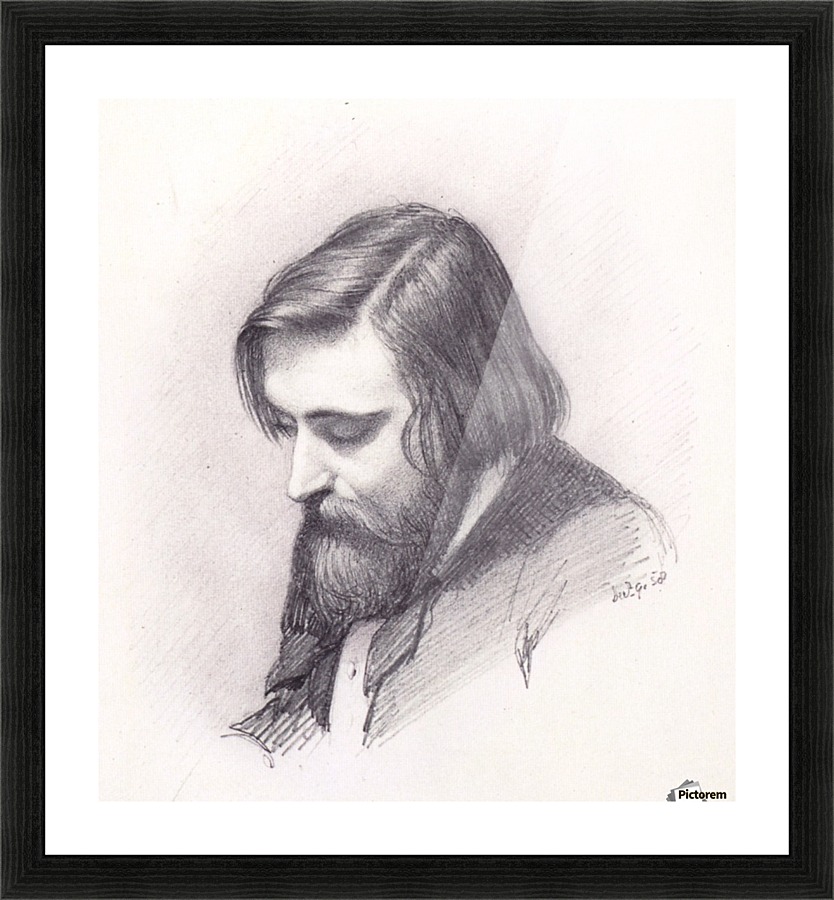 Arthur Hughes portrait  Impression encadrée