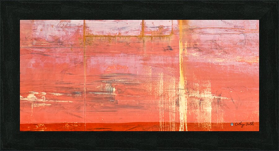 EMANUELE S | Sunlit Tangerine Horizons  Framed Print Print