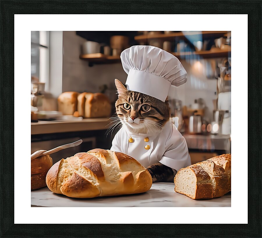 The Cat Baker Picture Frame print