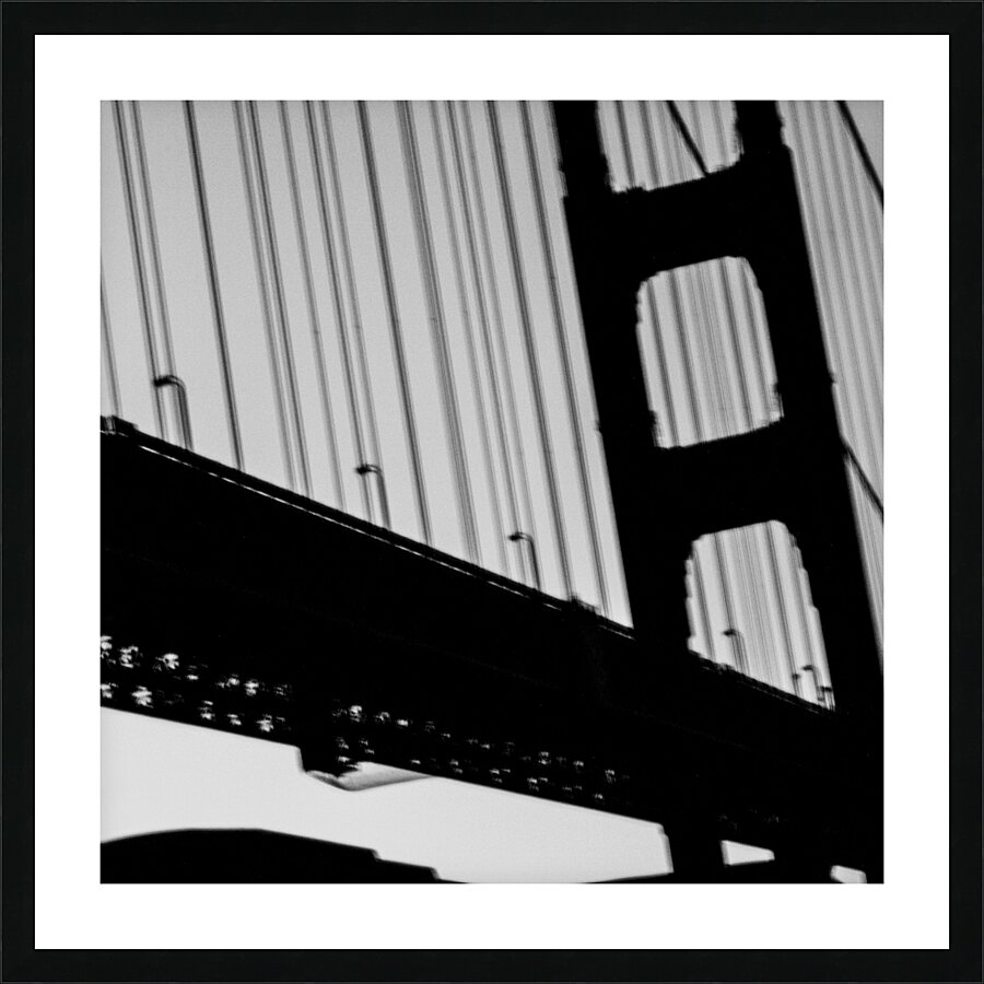 close up golden gate bridge  square 505 Orange 13 Picture Frame print