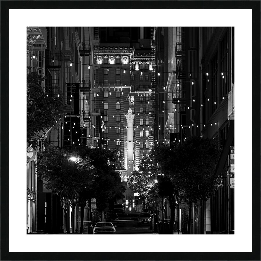 maiden lane night  square 3303 Maiden 13k Picture Frame print