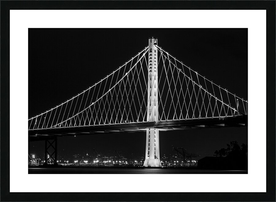 new bay bridge night  horizontal 2785 Sas 13k Picture Frame print